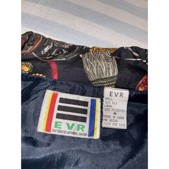 EVR Silk Jacket Womens Medium Golfer Country Club Div Rousso Bomber Bit & Bridle - Picture 4 of 12